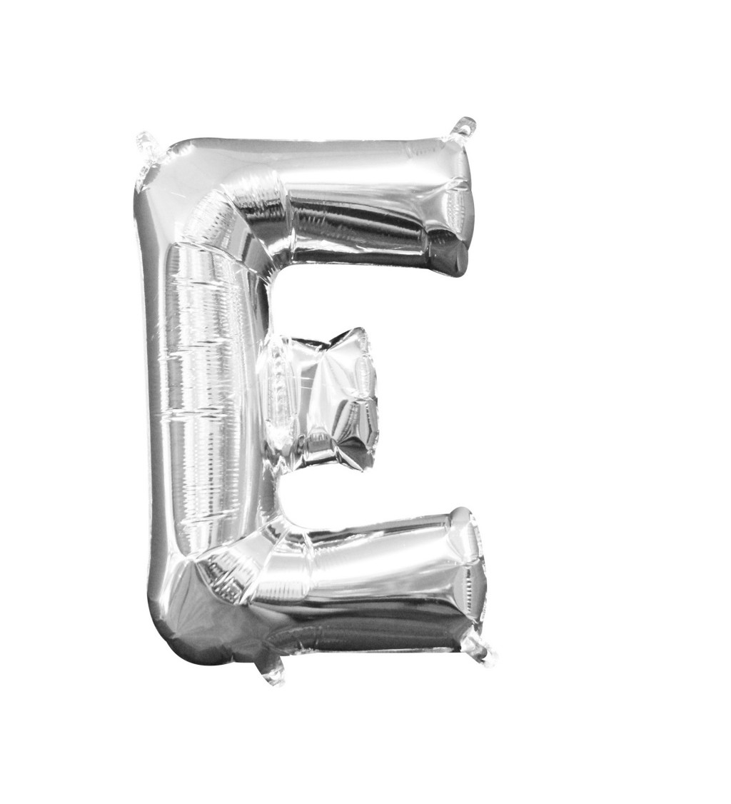 Stříbrný mini balónek E