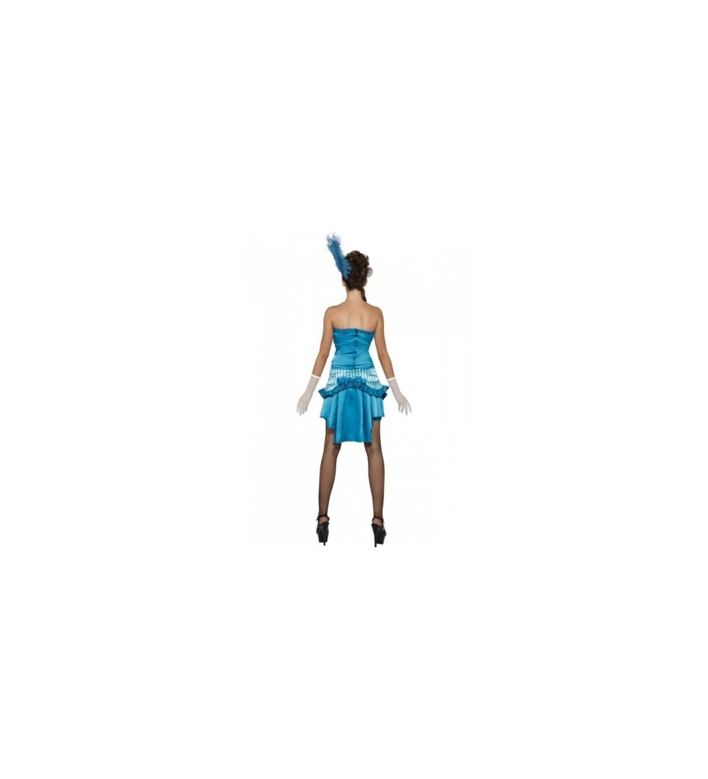 Dámský kostým - kankánová tanečnice modrá