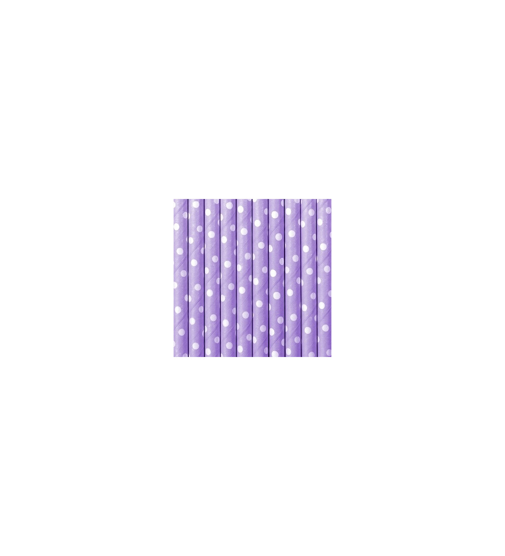 Brčka - fialová s puntíky