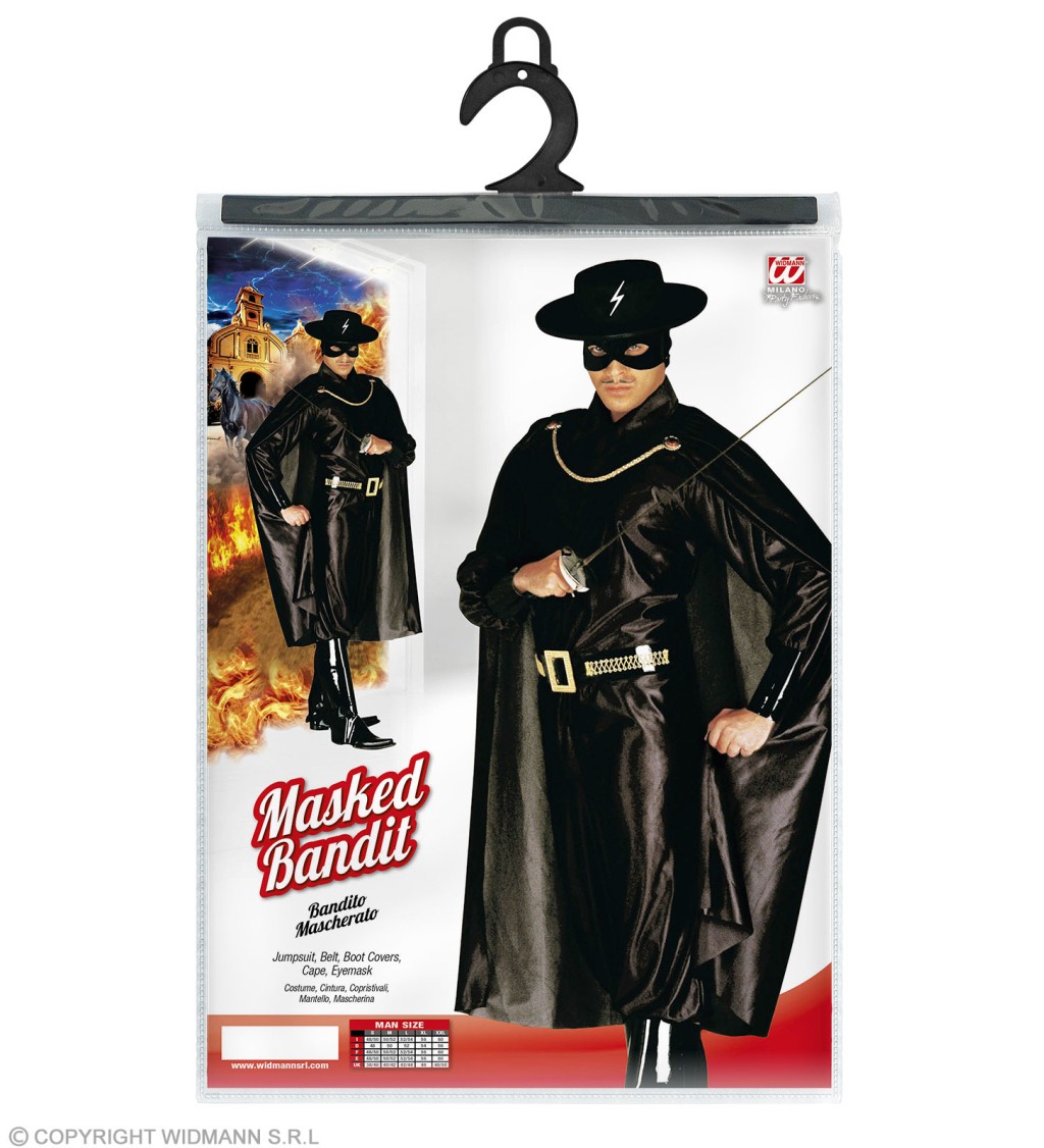 Pánský kostým Zorro mstitel
