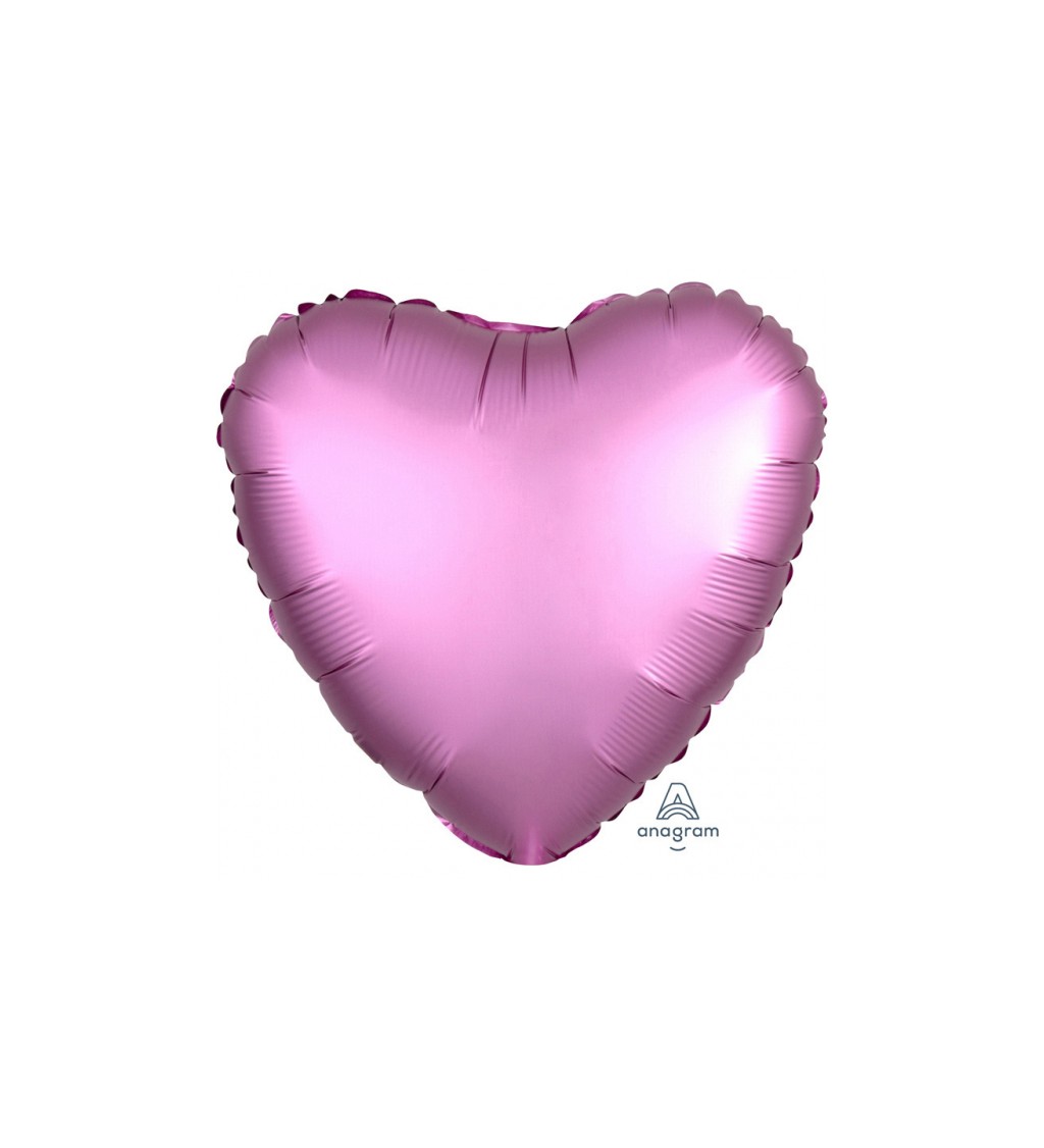 Fóliový balónek Srdce - růžový