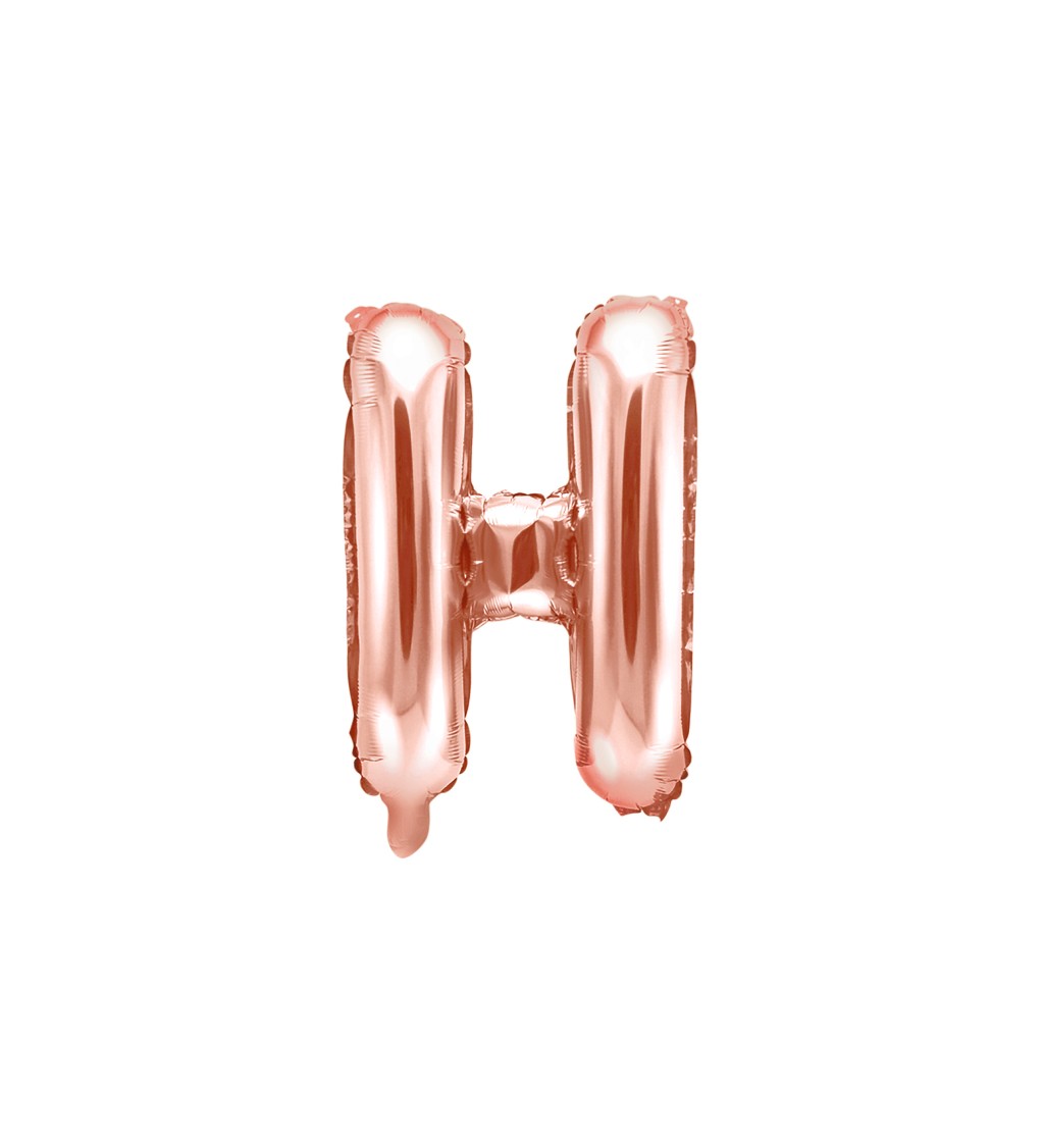 Růžovo-zlatý mini balónek H