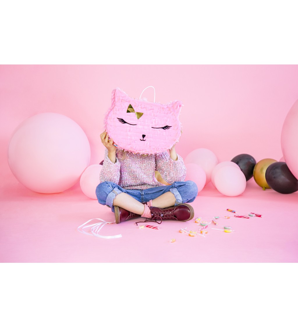 Piňata - Růžová kočička