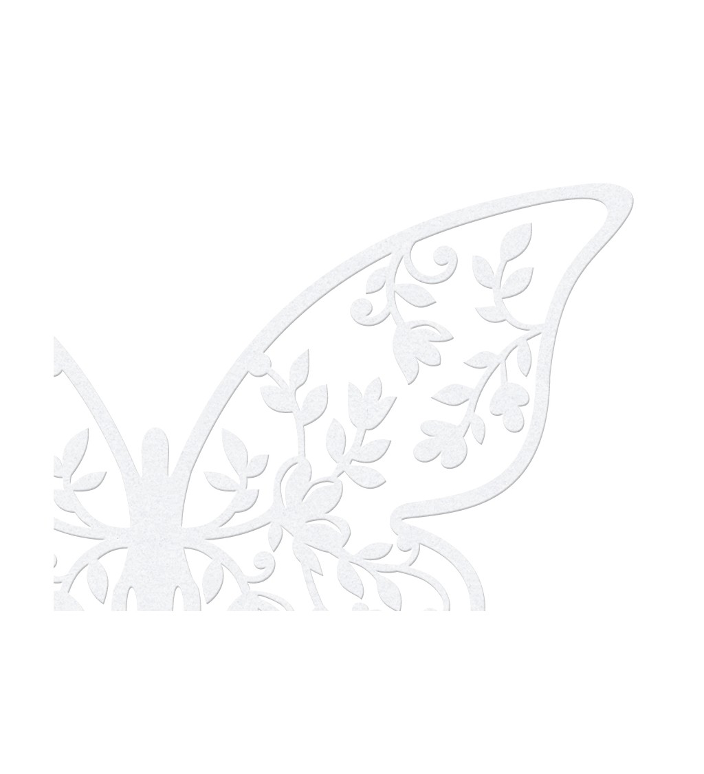 Papíroví dekorační motýlci - bílí II