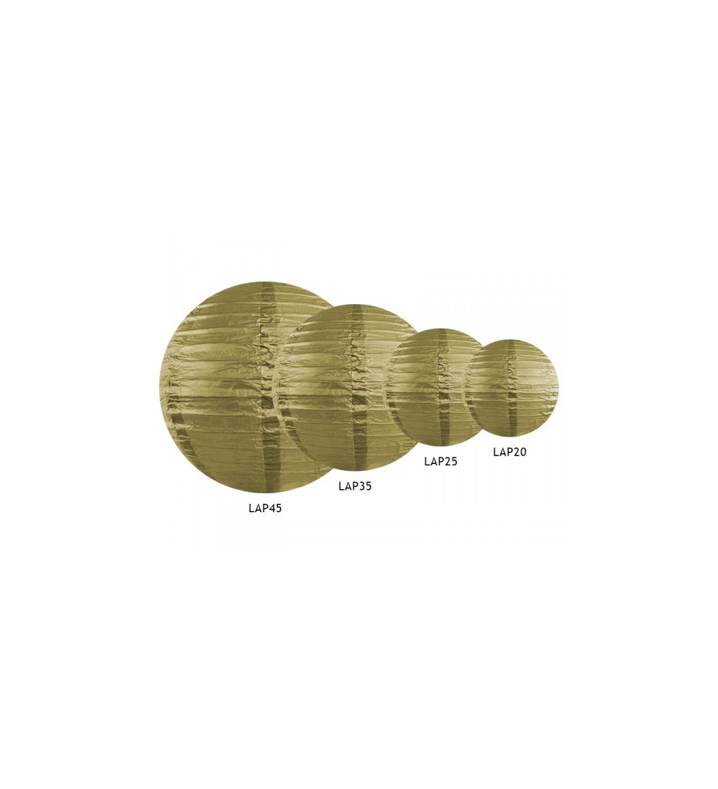 Zlatý lampión - koule 25 cm