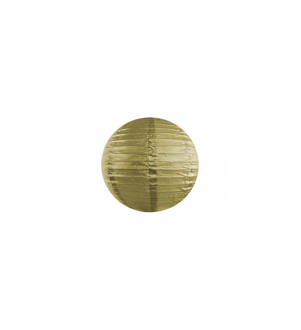 Zlatý lampión - koule 25 cm