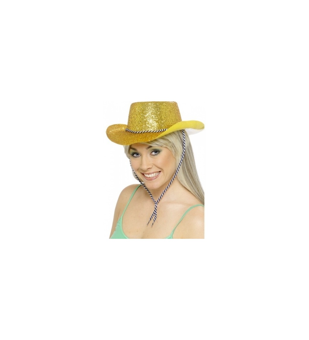 Kovbojský klobouk - zlatý