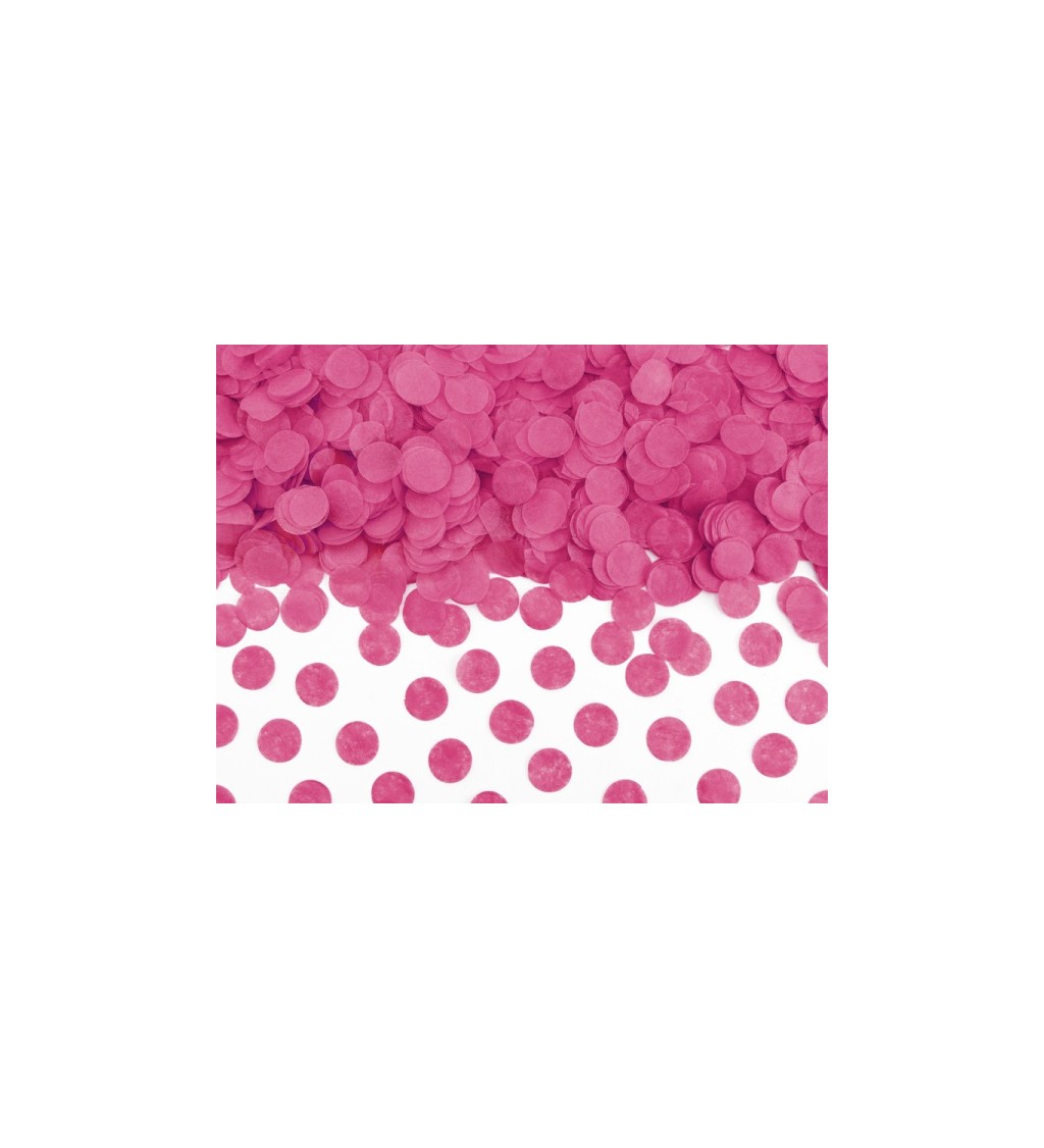Tmavě růžové konfety - kolečka (15 g)