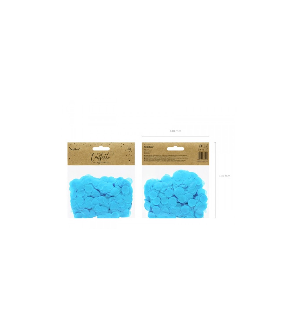 Modré konfety - kolečka (15 g)