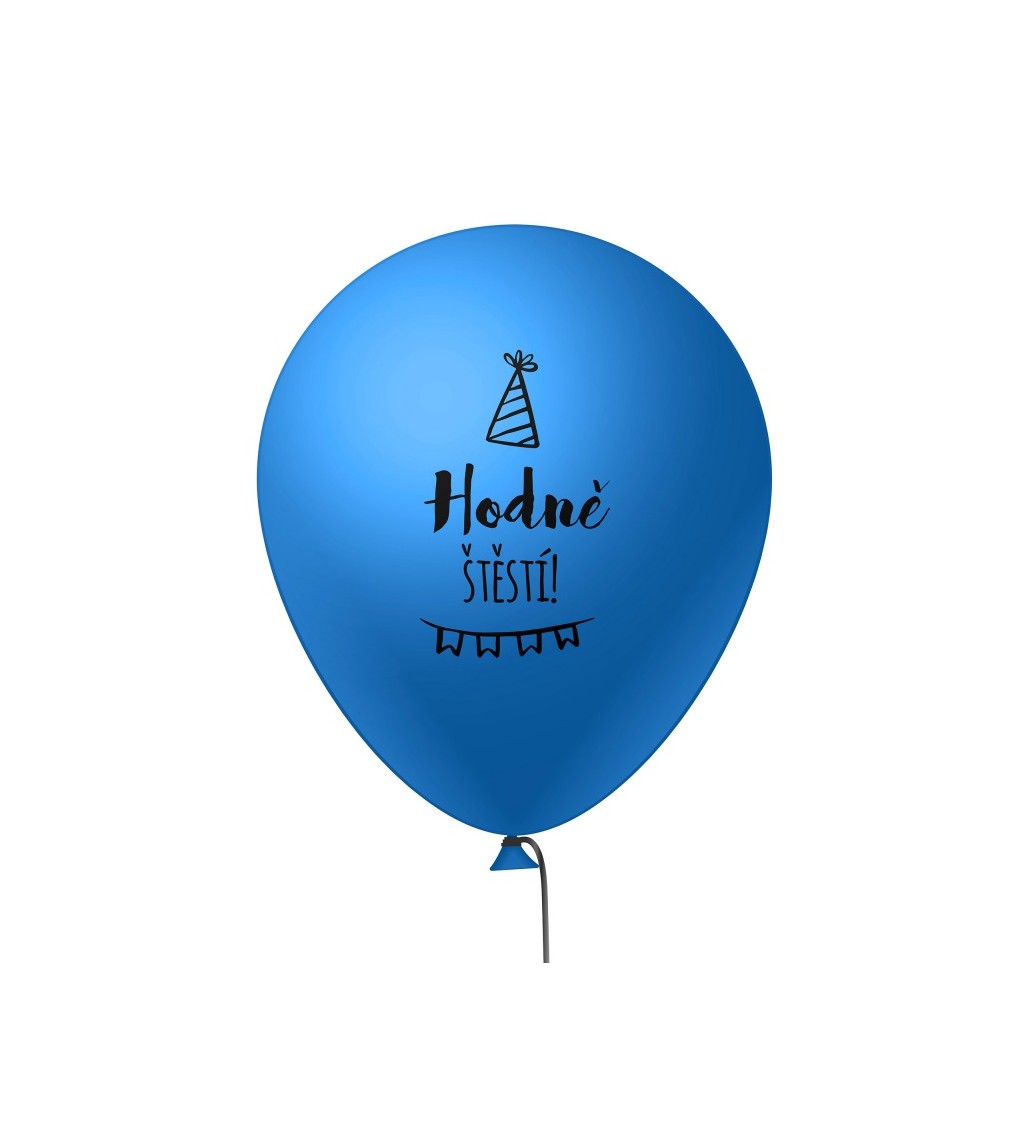 Balónek s nápisem Hodně štěstí - 6ks