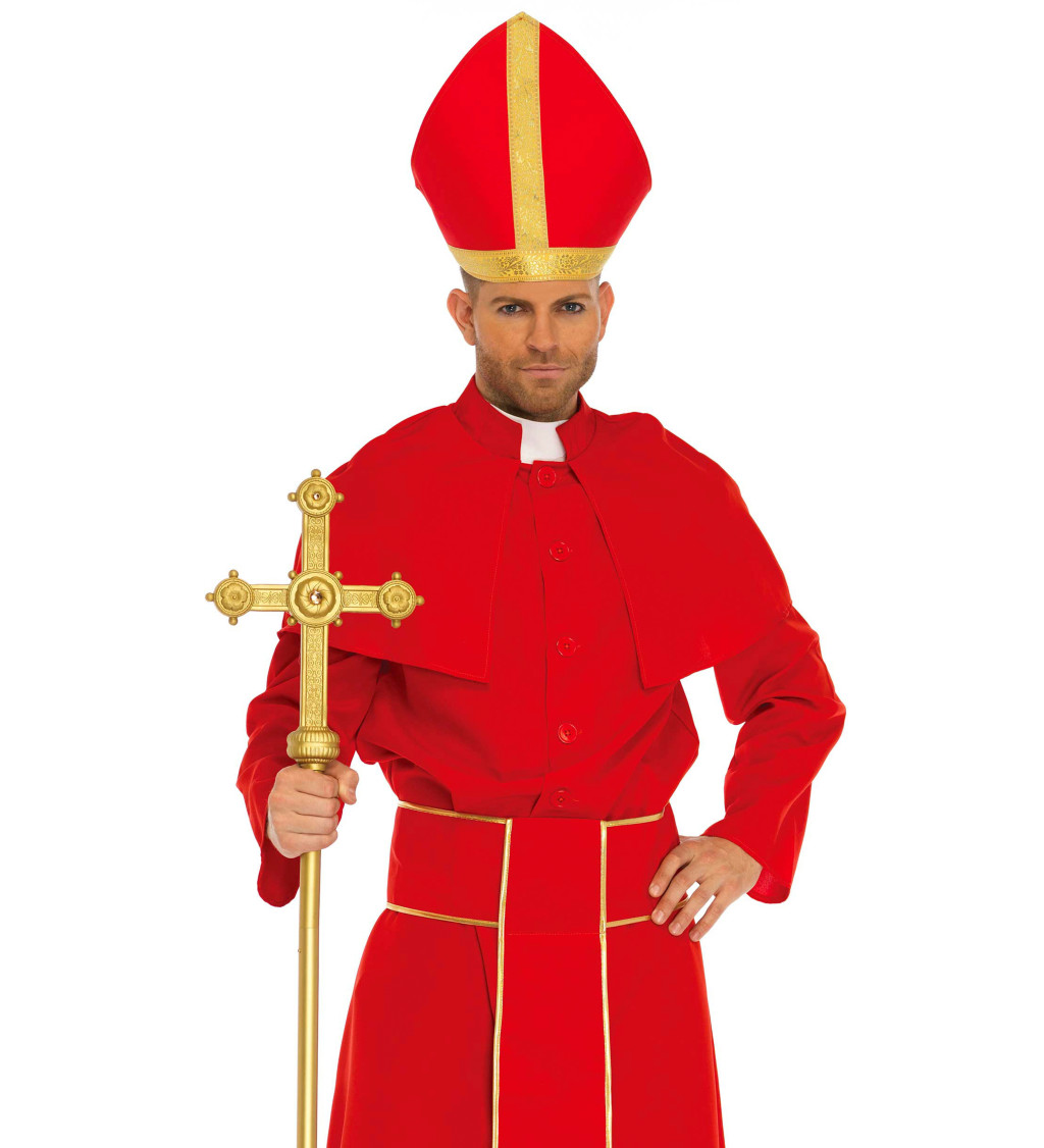 Pánský kostým kardinál červený