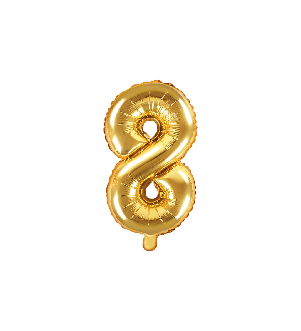 Malá číslice 8 - stříbrný balonek