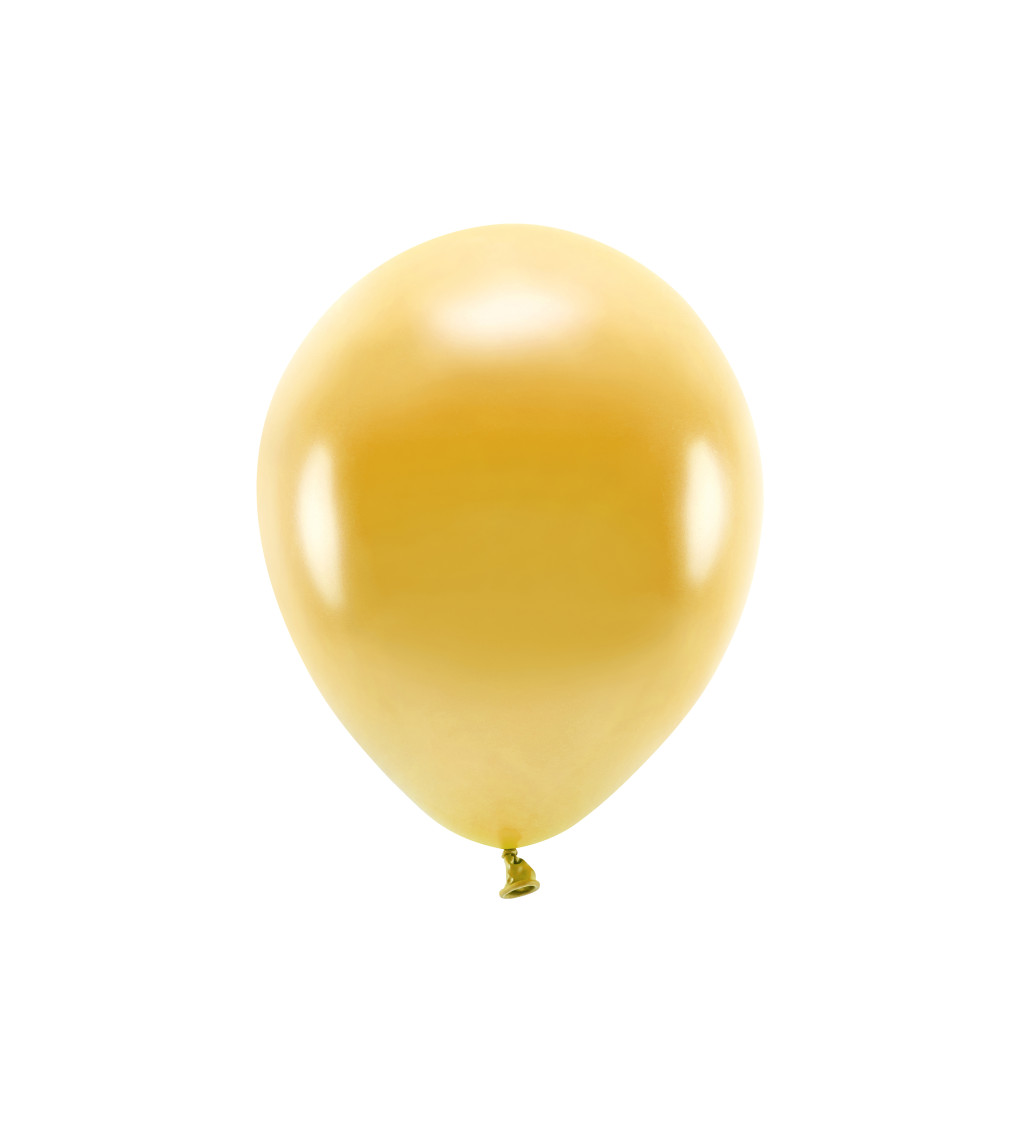 EKO Latexové balónky 30 cm, zlaté, 10 ks