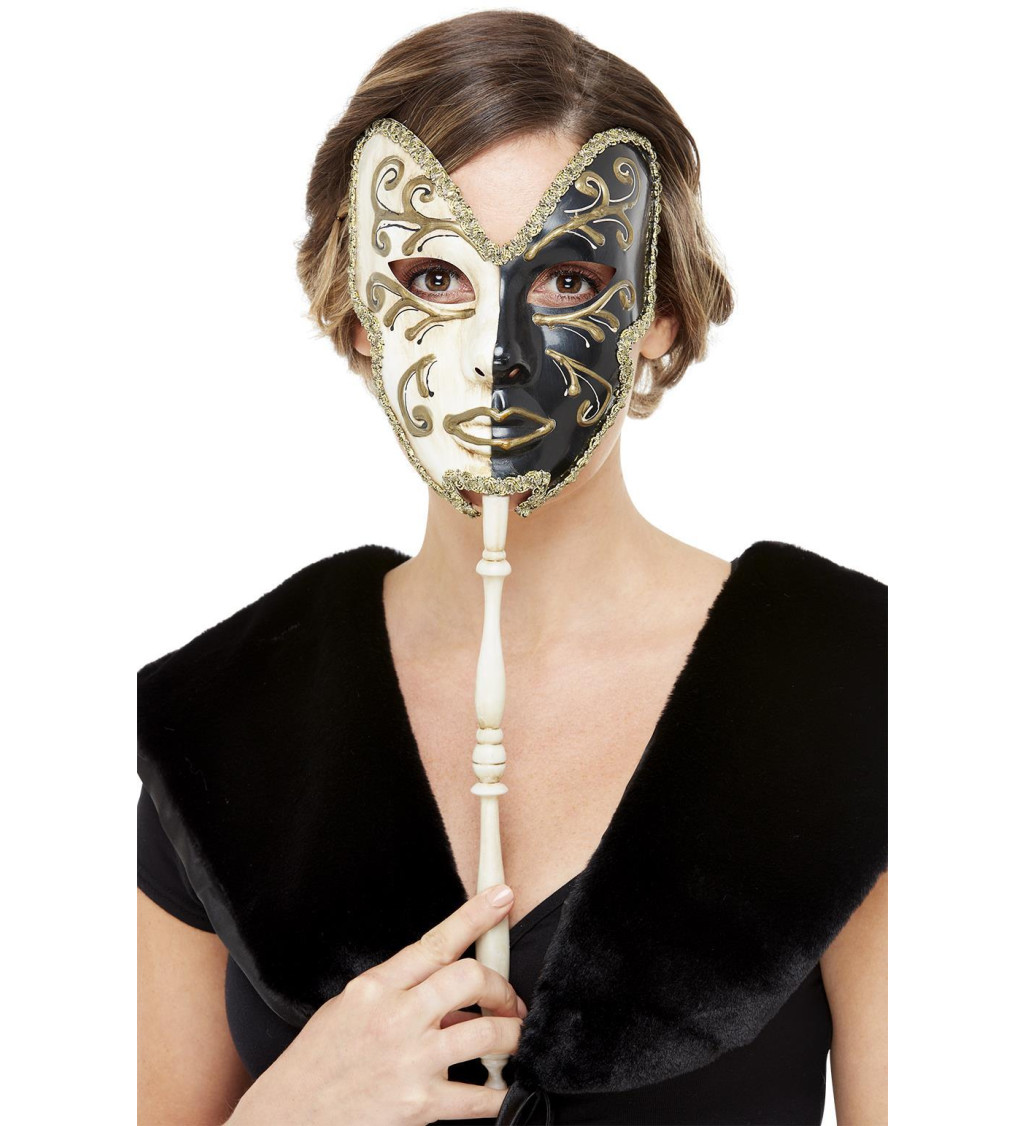 Benátská maska na tyčce
