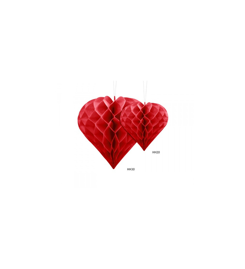 Dekorativní srdce červené