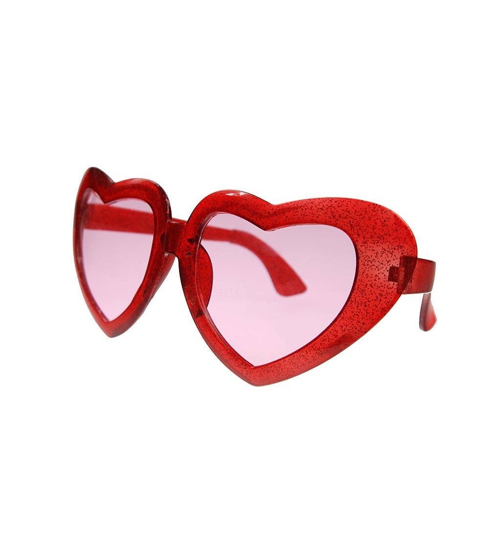Brýle červené srdce