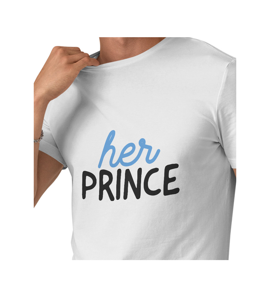 Pánské triko bílé - Her prince