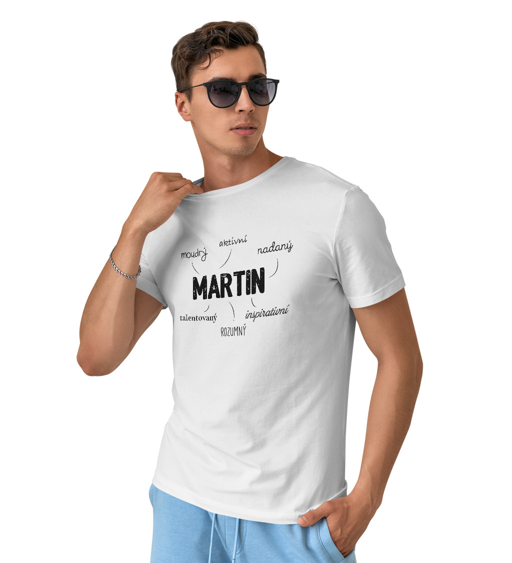 Pánské triko bílé - Martin