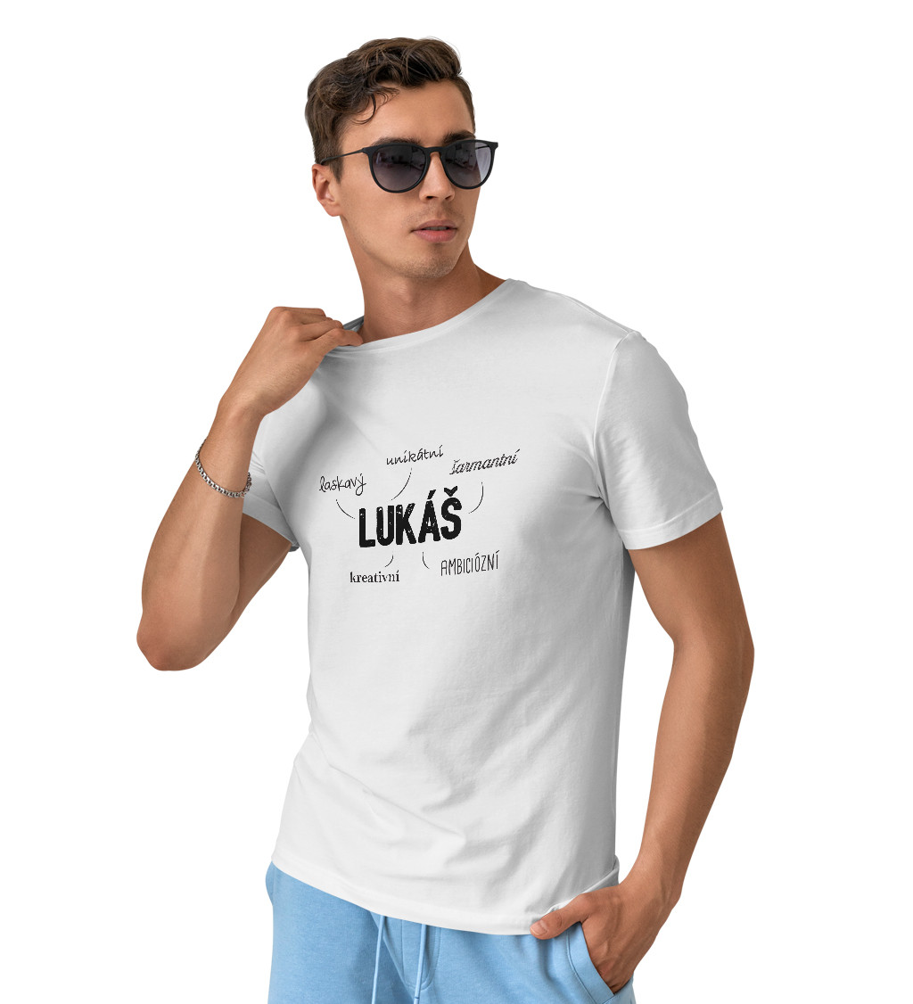 Pánské triko bílé  -Lukáš