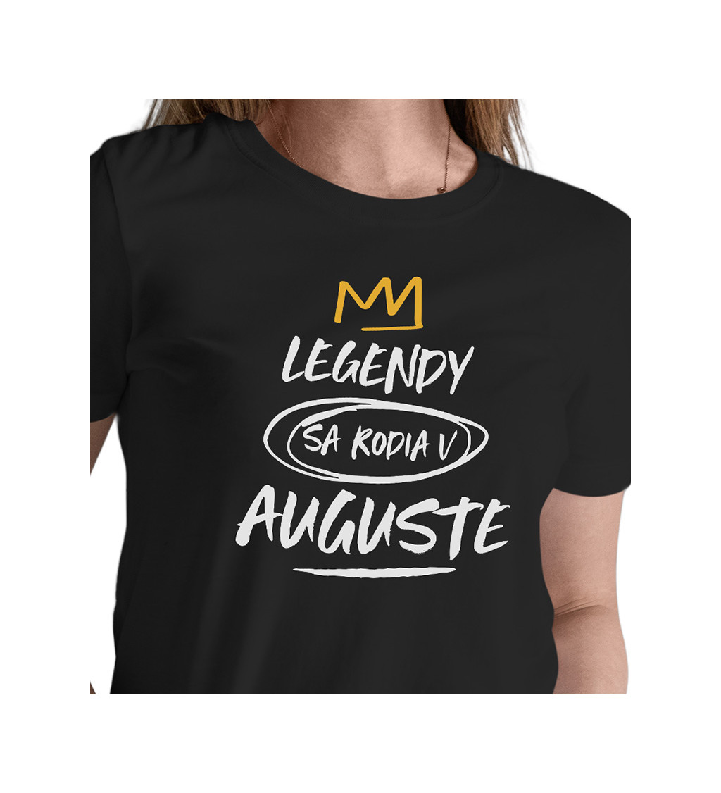 Dámske tričko čierne - Legendy v auguste