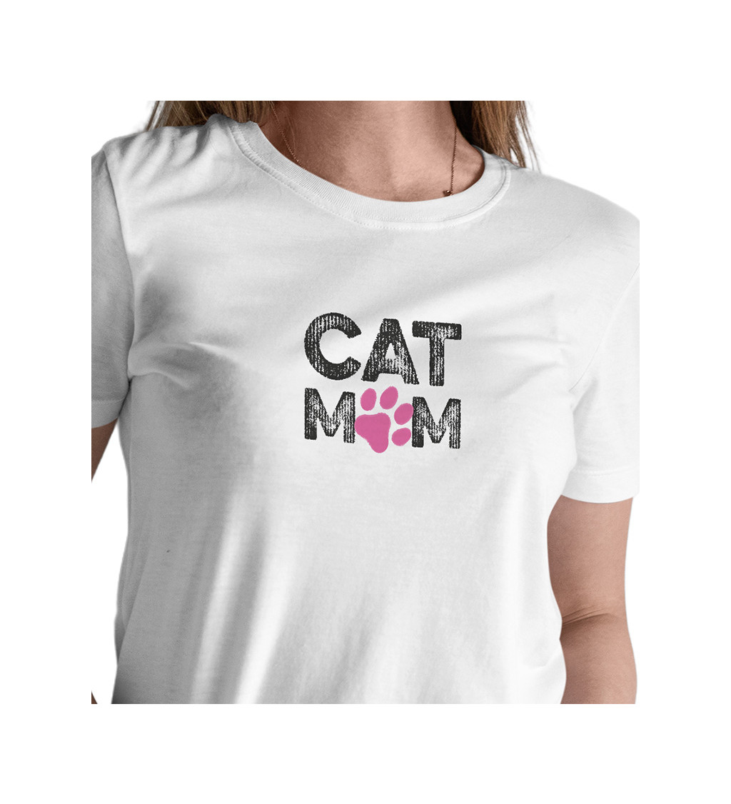 Dámské triko bílé - Best cat mom ever