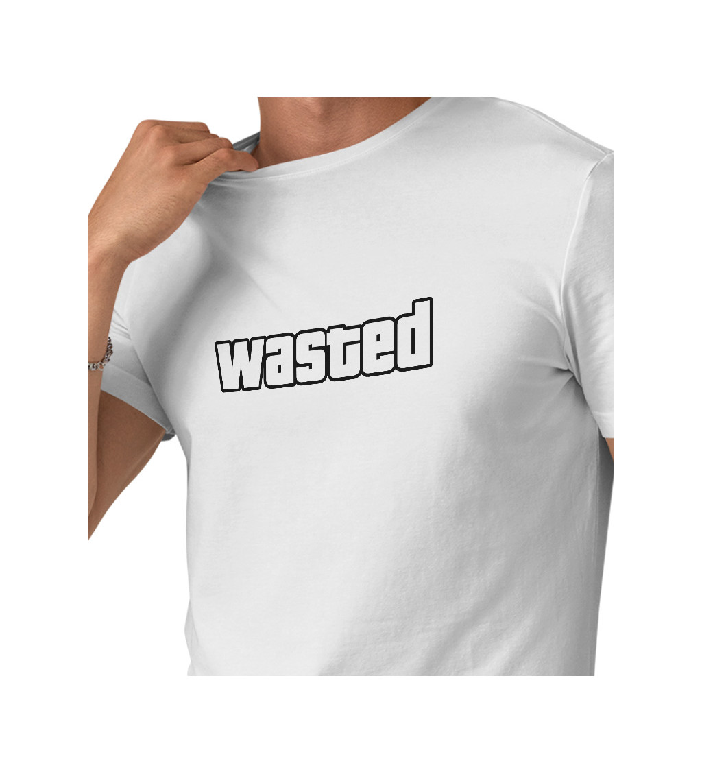 Pánské triko bílé - Wasted