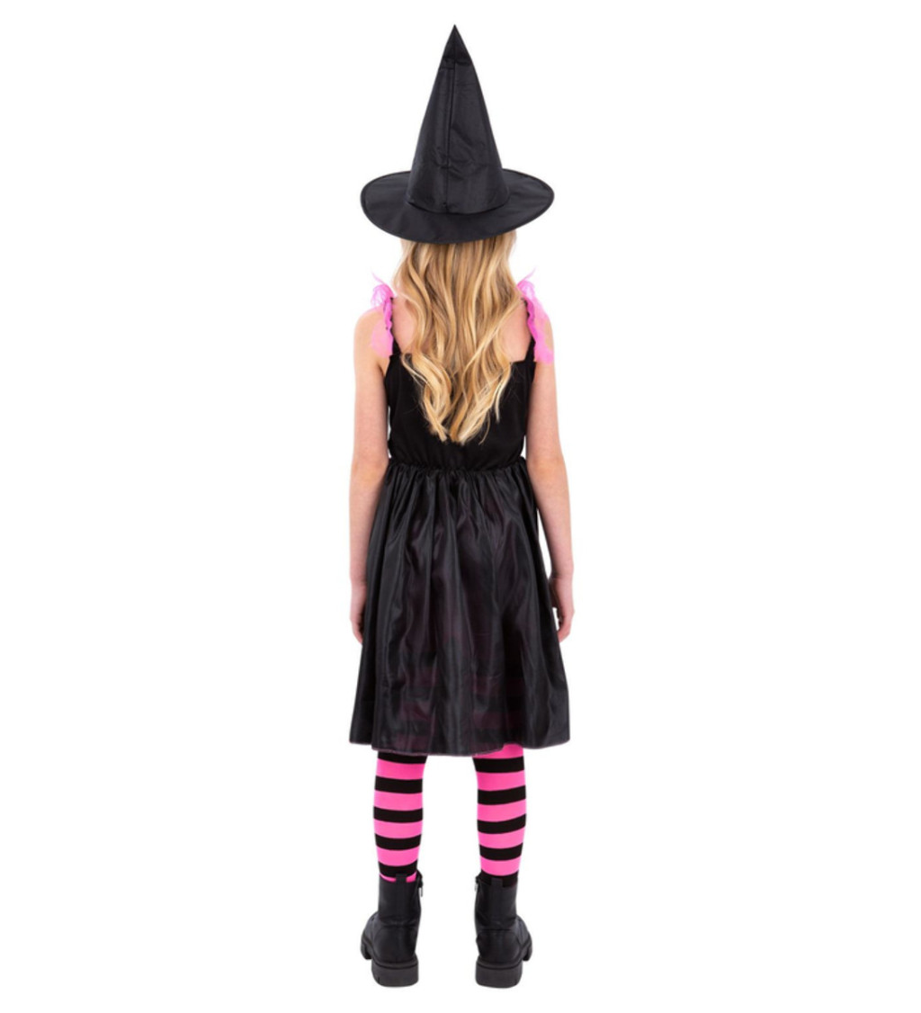 Dětský kostým čarodějnice s duhovou sítí