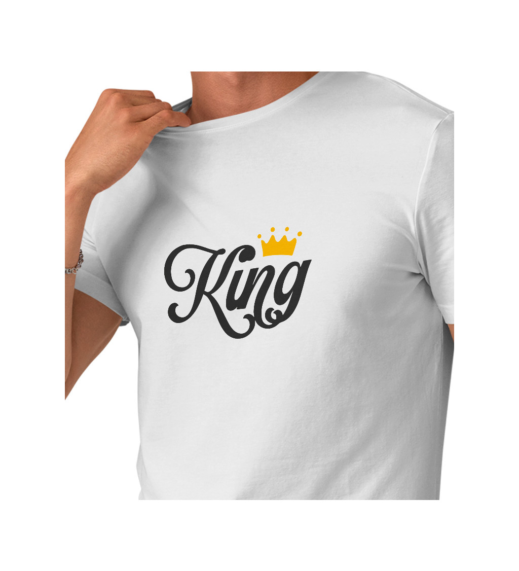 Pánské triko bílé - King