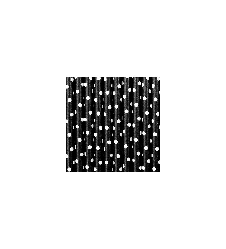 Brčka - černé s puntíky