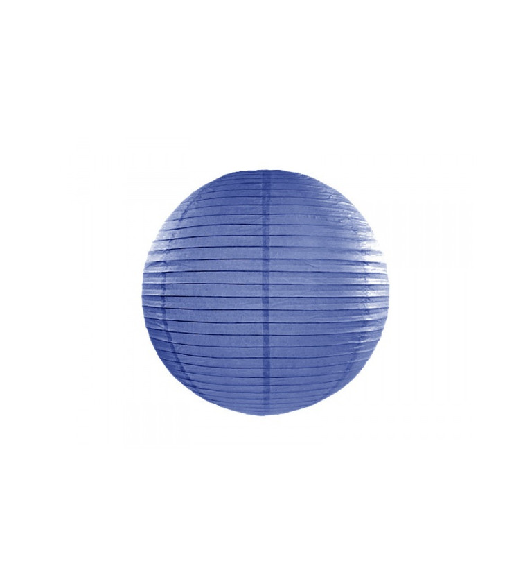 Tmavě modrý lampión - koule 35 cm