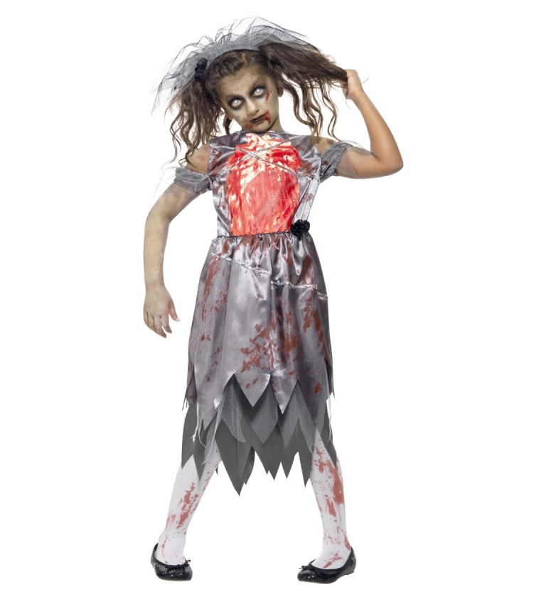 Dětský kostým -  zombie nevěsta