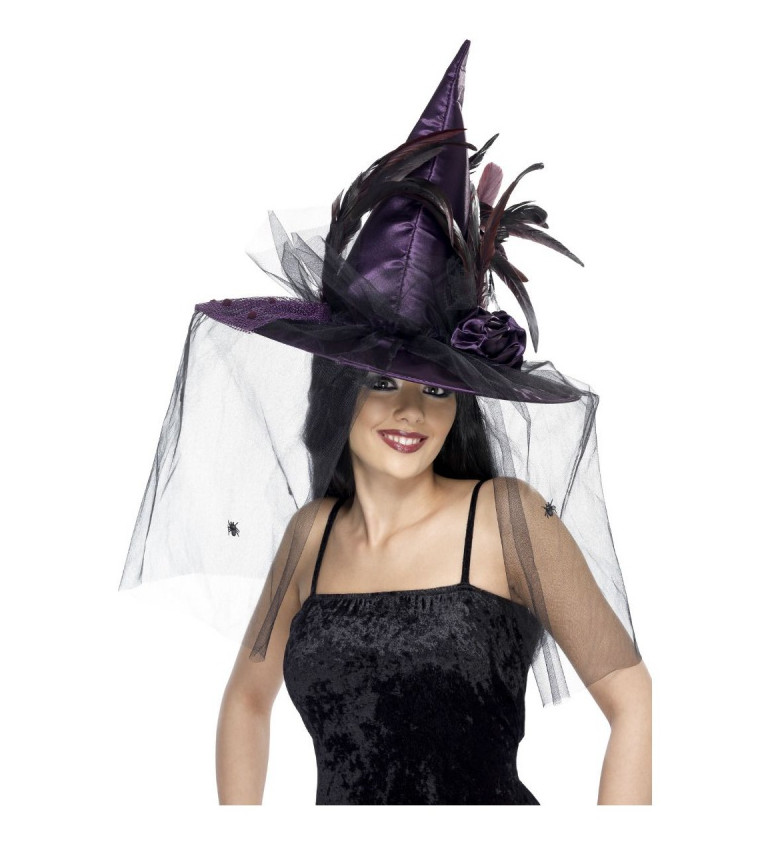 Čarodějnický klobouk - fialový
