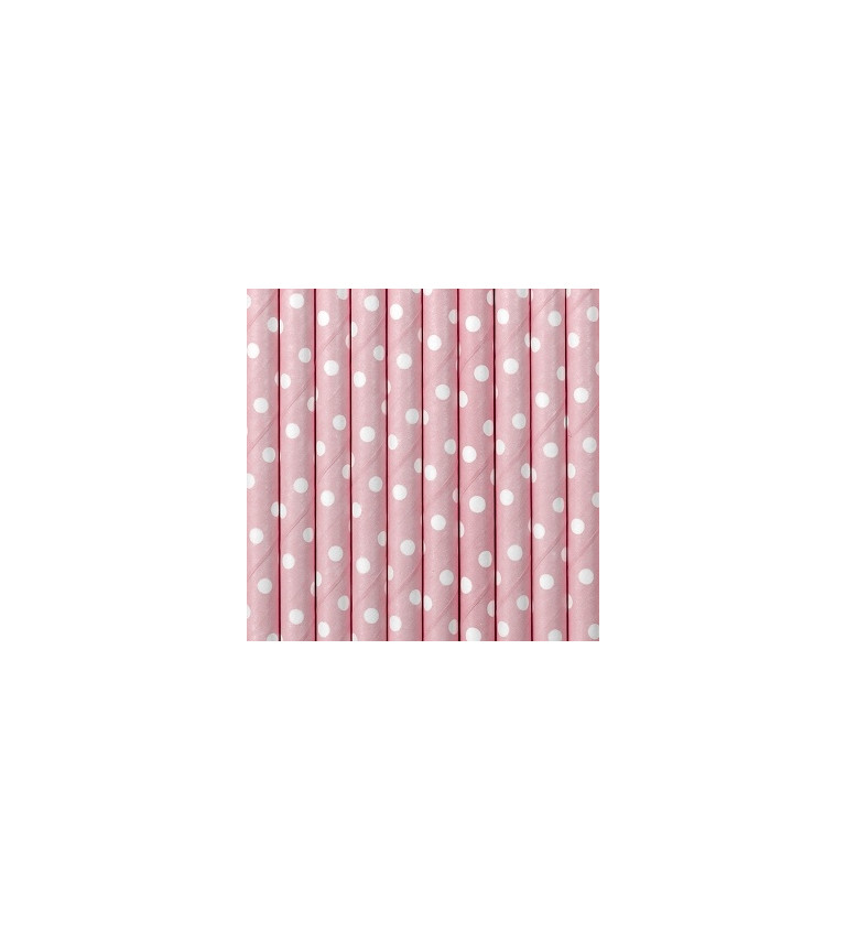 Brčka - růžové s puntíky