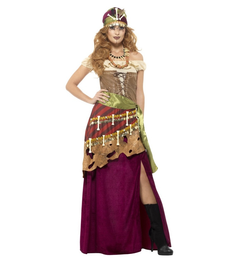 Dámský kostým - Kmenová kněžka woodoo