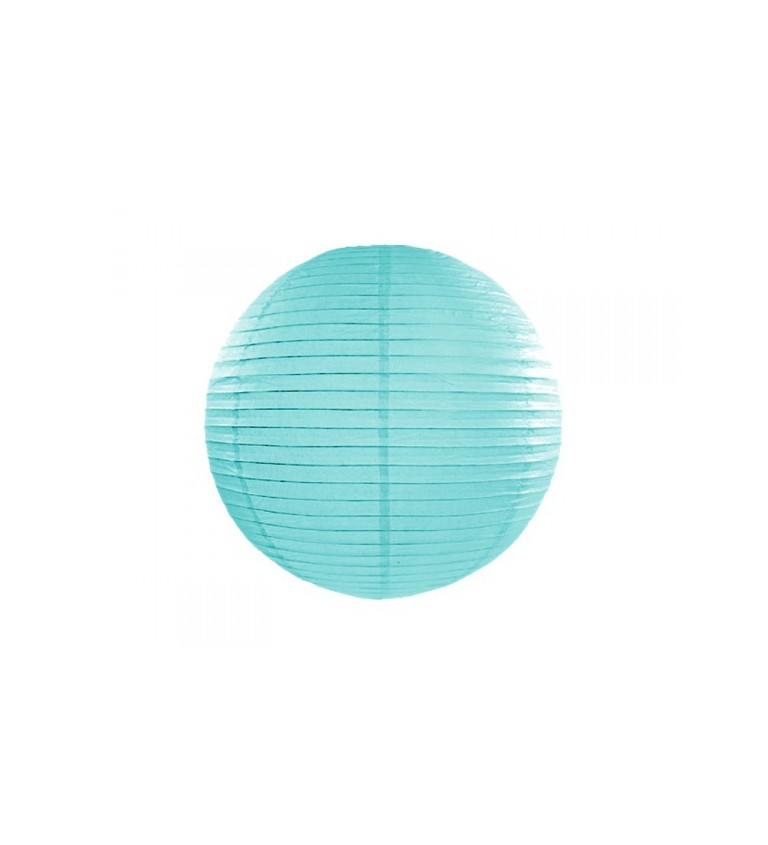 Tyrkysový lampión - koule 25 cm
