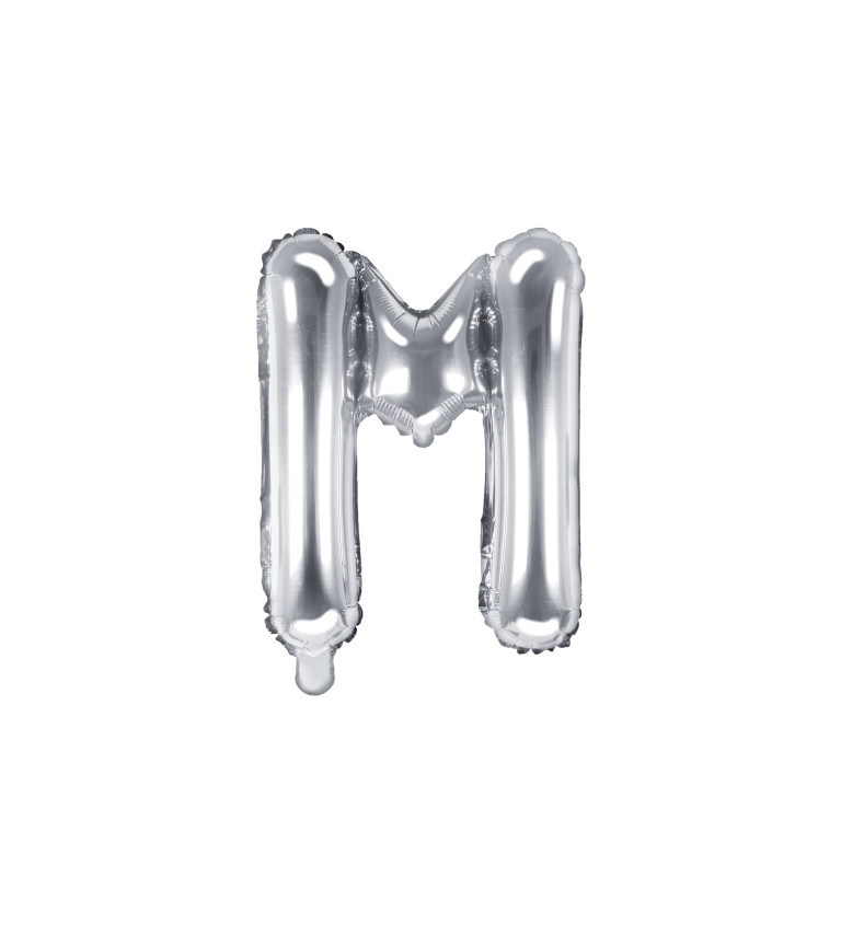 Fóliový balónek stříbrný písmeno M