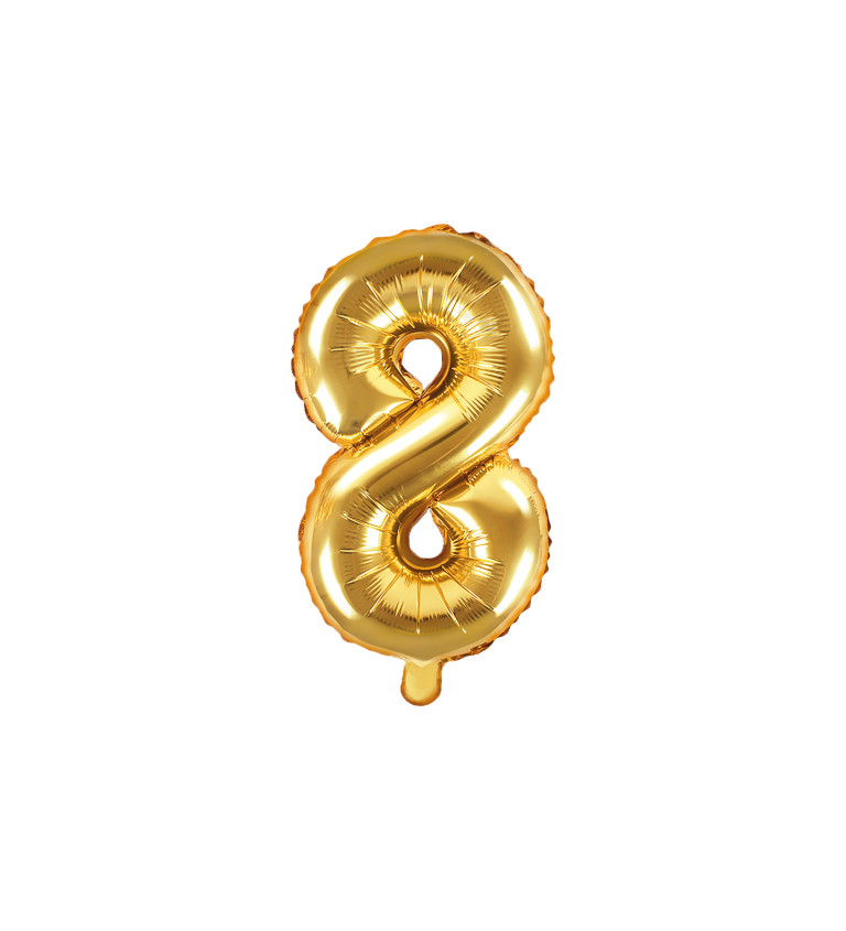 Malá číslice 8 - stříbrný balonek