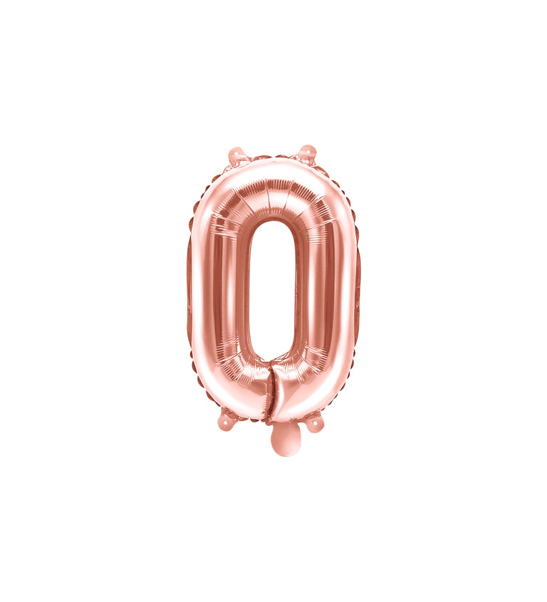 Fóliový balónek číslo 0, růžově zlatá