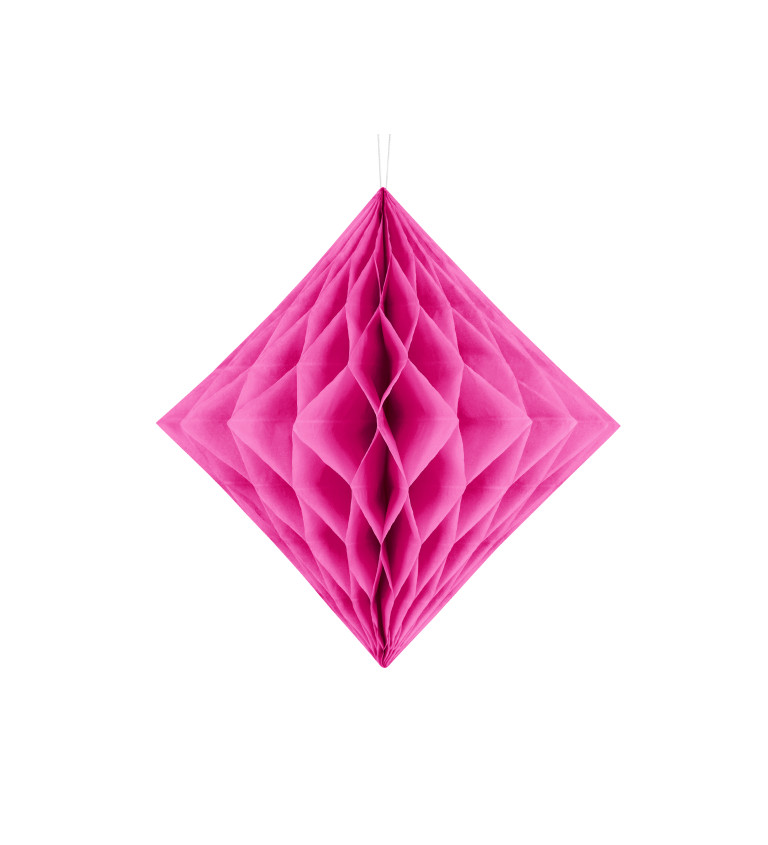 Lampión diamant - tmavě růžový