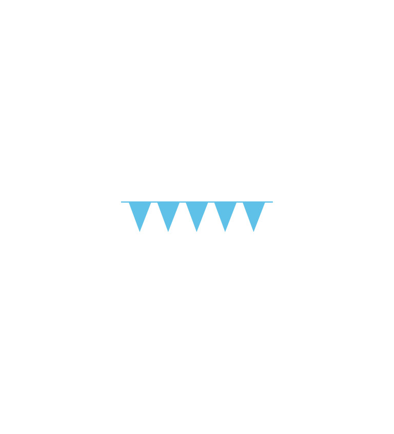 Modrá girlanda trojúhelníky