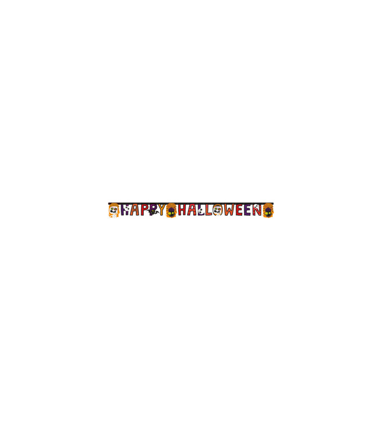 Girlanda s nápisem Happy Halloween
