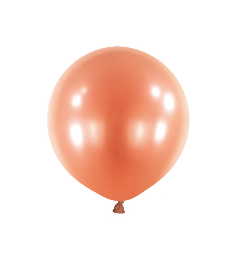 Latexové balónky 61 x 24 cm metalické, oranžové, 4 ks