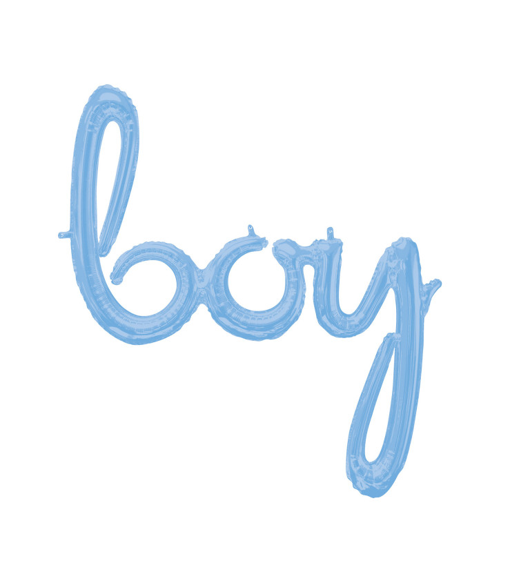Modrý balónek nápis Boy