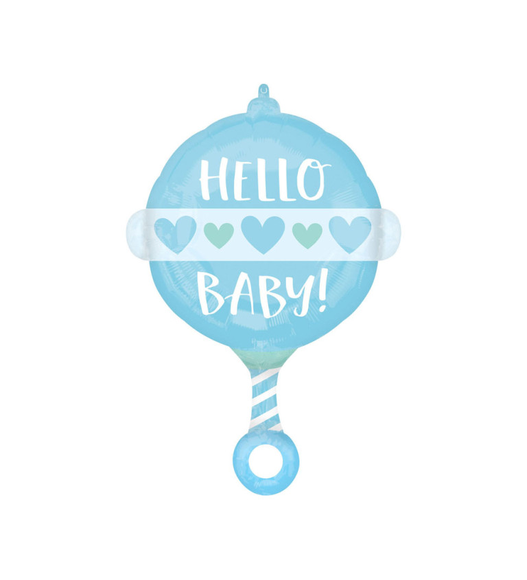 Hello baby modrý balón