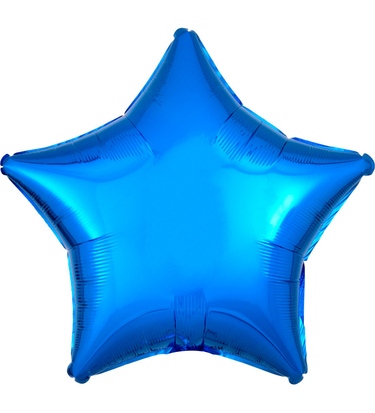 Foliový balónek hvězda - modrý