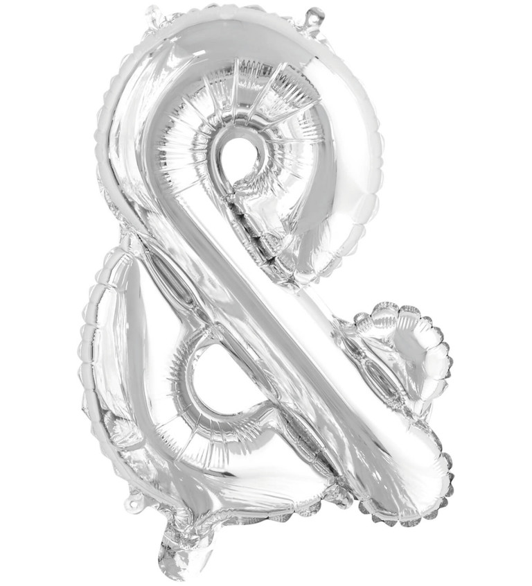 Mini stříbrný balónek znak &