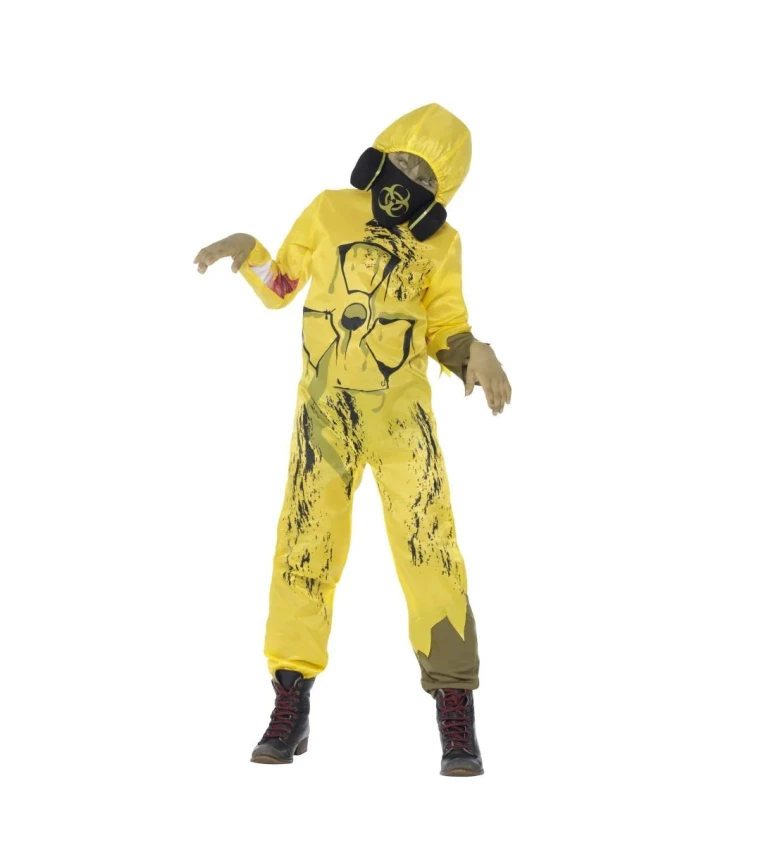 Dětský kostým na halloween - toxický hazard/antiradiační overal