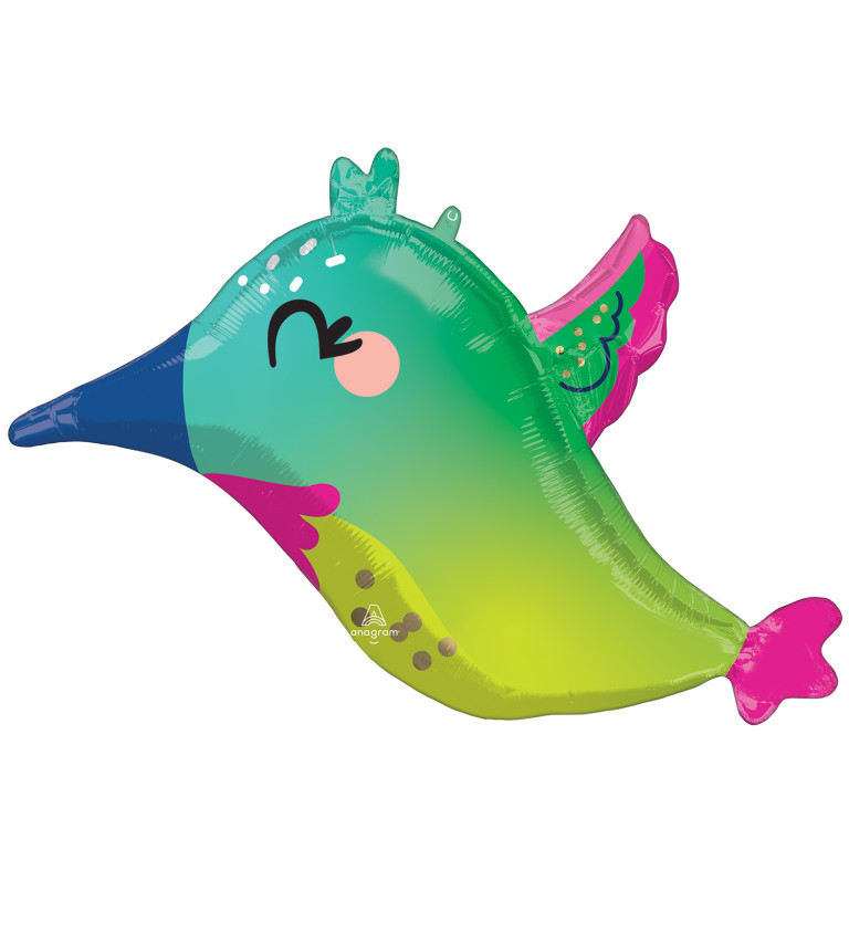 Balónek fóliový - kolibřík