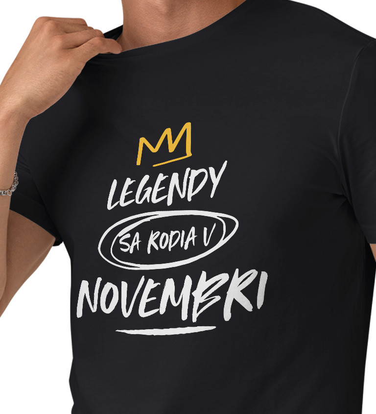 Pánské tričko černé - Legendy v novembri