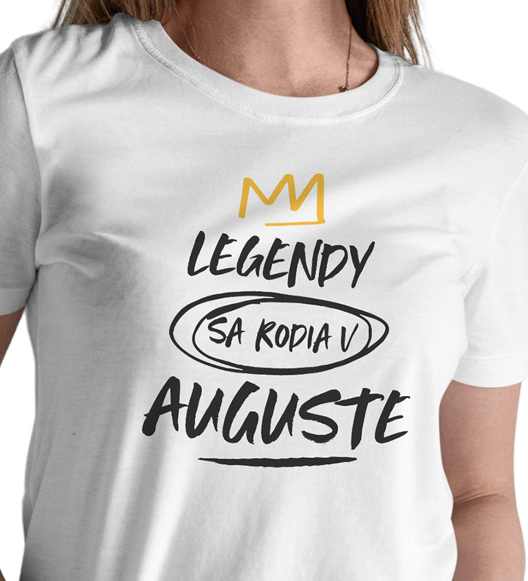 Dámské tričko bílé - Legendy v auguste